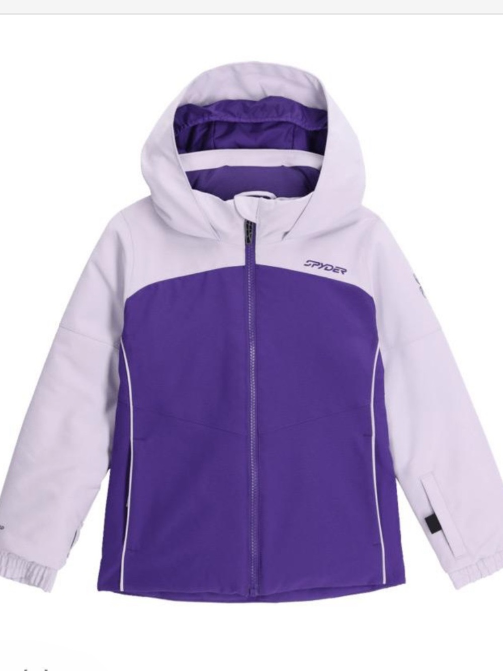 Spyder Girls' Lavender Hooded Ski Jacket with Snowpants